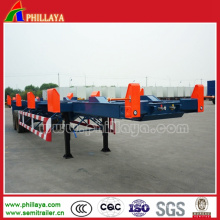Tri-Axles Skeletal Container Truck Semi Trailer with Container Lock